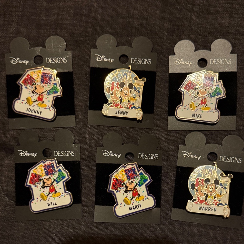 Disney Mickey Mouse Name Pins